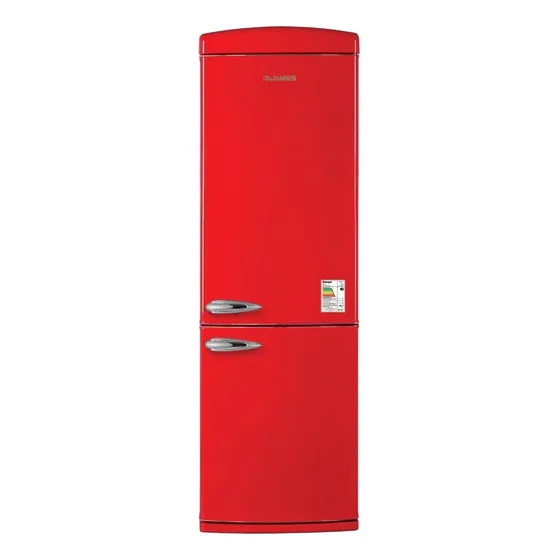 Heladera Combinada James J 373 Rr Roja Con Freezer 324l 