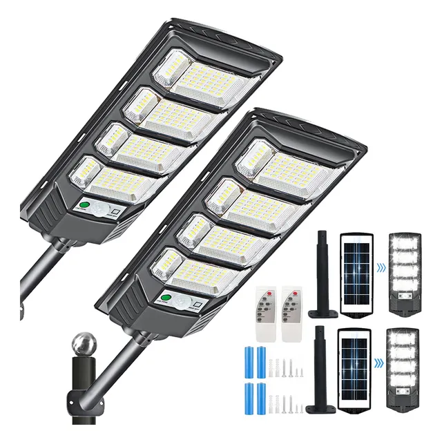 2pack Lámparas Luz Solar Exterior Jardín Luminaria Led Solar