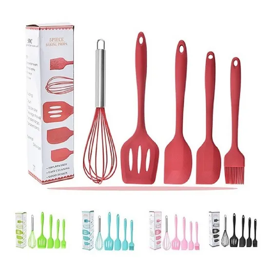 Espatula Miserable Brocha Set Repostero Reposteria Silicona