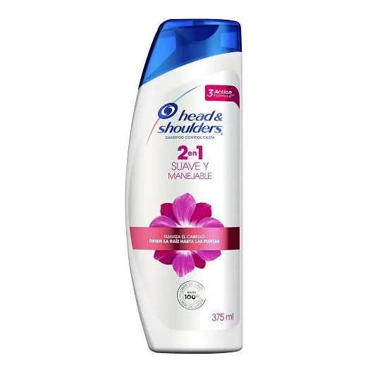 Shampoo Head & Shoulders 2 En 1 Suave Y Manejable X 400 Ml