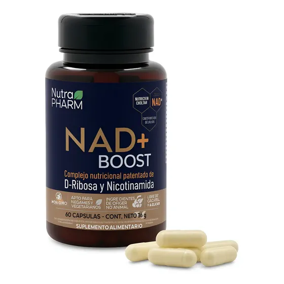 Naad+ Boost 60 Capsulas Suplemento Alimenticio Sin Sabor Vit Sin Sabor