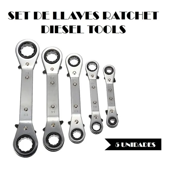 Juego De Herramientas Ratchet Llave Combinada 5pzs