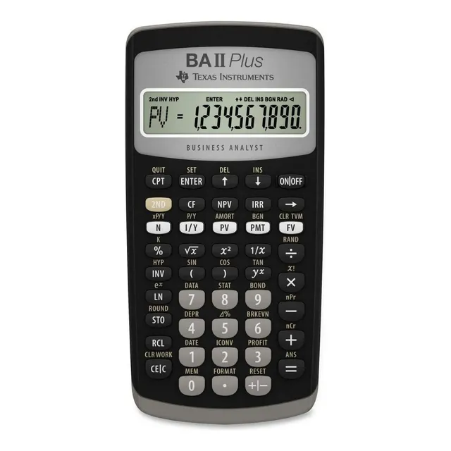 Calculadora Financiera Texas Instruments Ba Ii Plus Color Negro