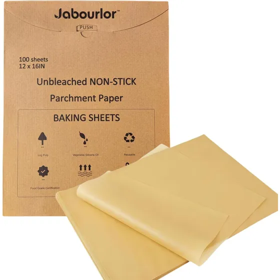 Papel Para Hornear De Pergamino Marrón Sin Blanquear 100pcs
