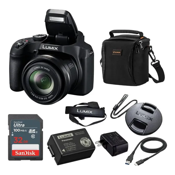 Cámara Panasonic Lumix Fz80d 18.1 Mp Con Accesorios