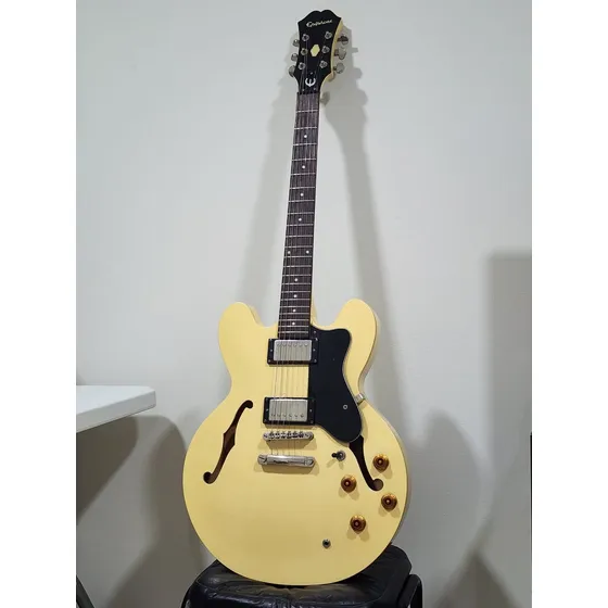 Epiphone Dot 335 Custom Shop Limited Edition Cream Diestro Crema Palo De Rosa