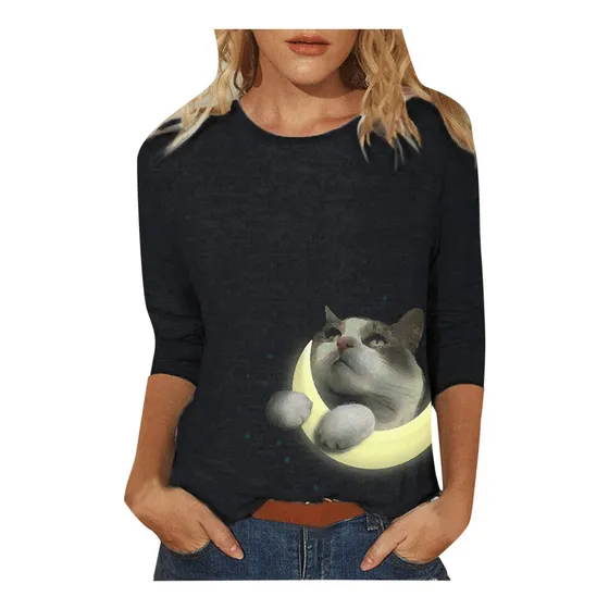 Camisa Manga Larga Para Mujer Adema Tops Animal Camiseta