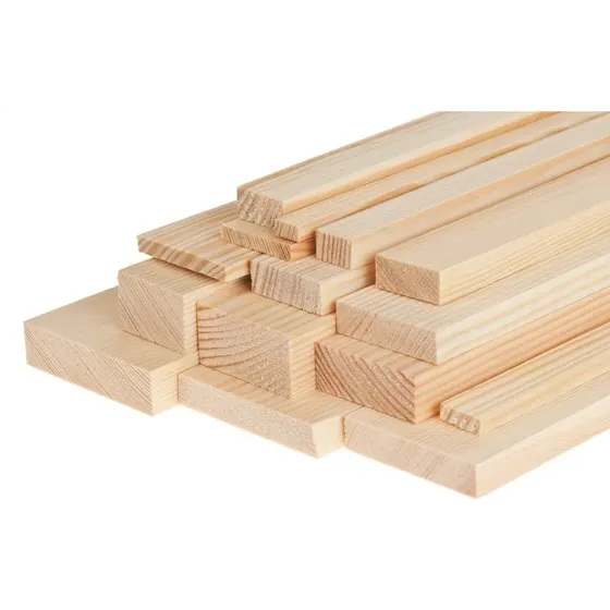 10 Listones Madera Pino Clear Cepillado 1cm X 4cm X 3 Metros
