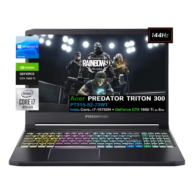 Acer Predator Triton Core I7-10750h 32gb 1tb 15.6 Nvidia 6gb