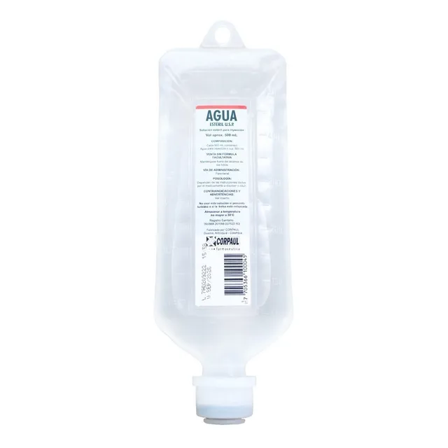 Agua Estéril X 500 Ml X 40 Unidades - Ml A $6