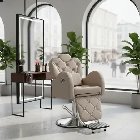 Cadeira Reclinável Cabeleireiro Maquiagem Salão De Beleza Fendi Reclinável Redonda