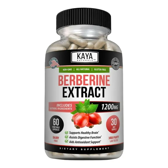Suplemento De Extracto De Berberina Hcl De Kaya Naturals, 12