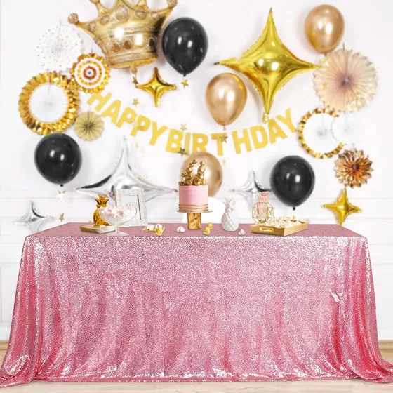 Toalha De Mesa Compativel Eventos Bcool Poliester E Lantejou