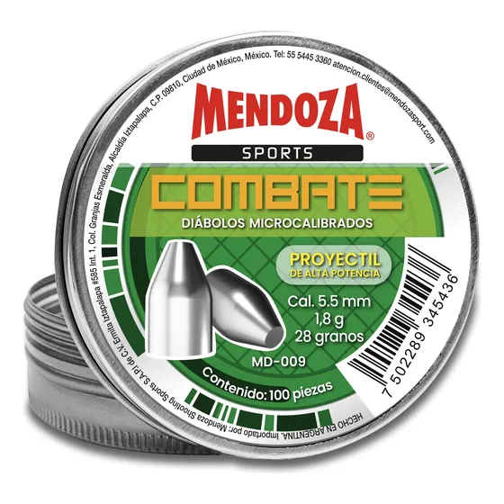Diábolos Mendoza Combate Md-009 Proyectil Caza 5.5mm 100pz