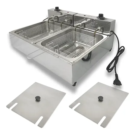 Fritadeira Industrial Elétrica 10l Inox 2 Cubas Hitze