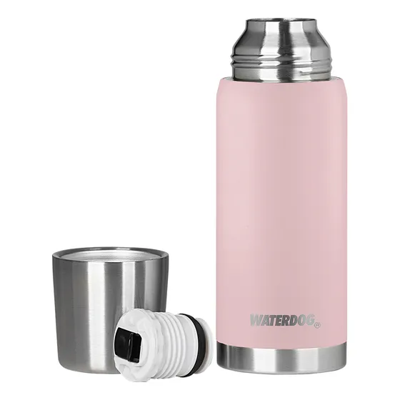 Termo Obus Waterdog 750ml Acero Inoxidable Doble Pared Tapa A Rosca Pastel Color Rosa