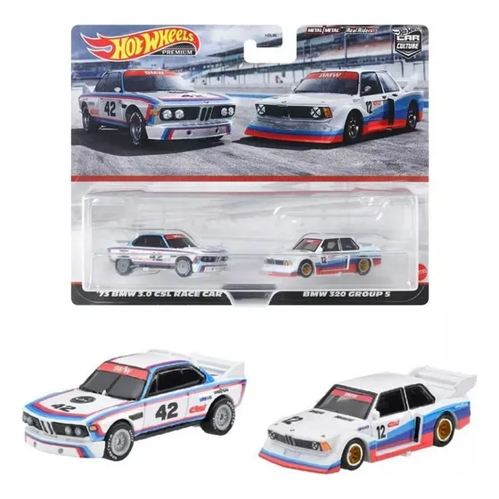 Pack Hot Wheels Premium Bmw Modelo '73 Bmw 3.0 Y 320 Group 5 Color Blanco