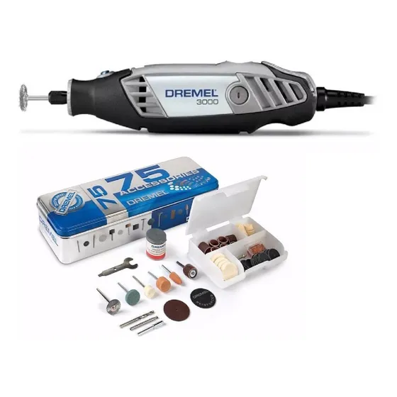 Minitorno Dremel 3000 10 Accesorios + Caja De 75 Accesorios