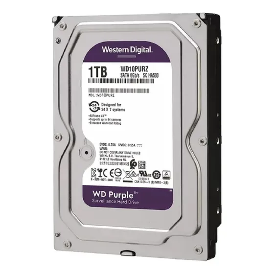 Disco Duro Western Digital Wd 1tb Purple Sata 3.5 Dvr Cctv