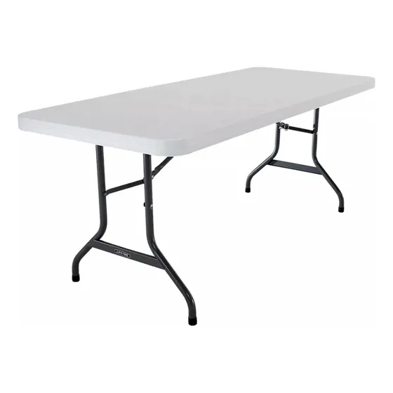Mesa Plástica Plegable 180m  Elite-blanco