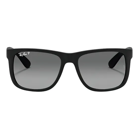 Óculos de sol polarizados Ray-Ban Justin Classic Rb4165l Standard armação de náilon cor Matte Black Lente Grey de Policarbonato Degradada RB4165