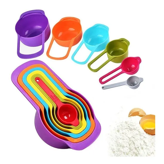 Tazas Y Cucharas Medidoras Para Reposteria 6 Piezas