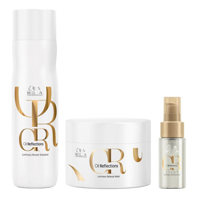 Kit Wella Oil Reflections-sh 250ml+másc150 Ml+óleo Light 3ml Kit Wella Oil Reflections-sh 250ml+másc150 Ml+óleo Light 3ml