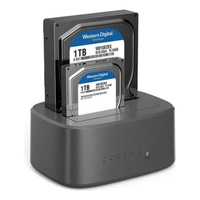Docking Lector Clonador Disco Duro Solido Sata Doble Bahia 