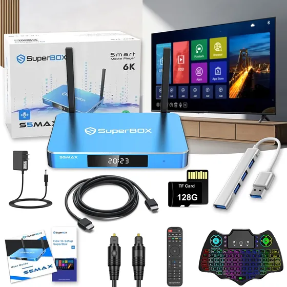 2 Modelo 2025 S5 Max Plus Box Control Remoto Voz Tarjeta Tf