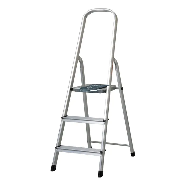 Escalera Tubular Plegable 3 Peldaños Aluminio Truper
