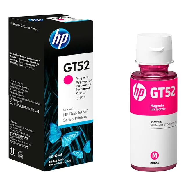 Tinta para Impresora Hp GT-52 color Magenta 70ml