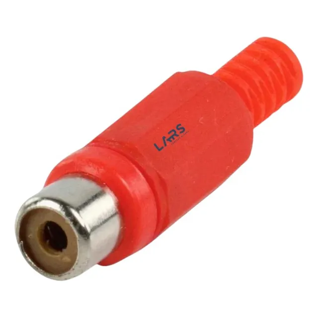 Paquete De 50 Piezas Jack Rca Rojo De Plástico