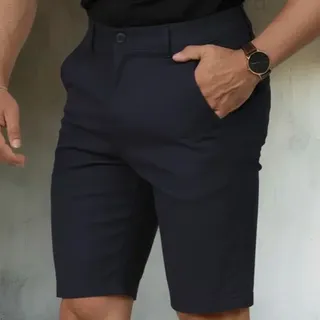 Urban Zone Jeans Bermuda Sarja Masculina Sport Fino Slim Social Elastano