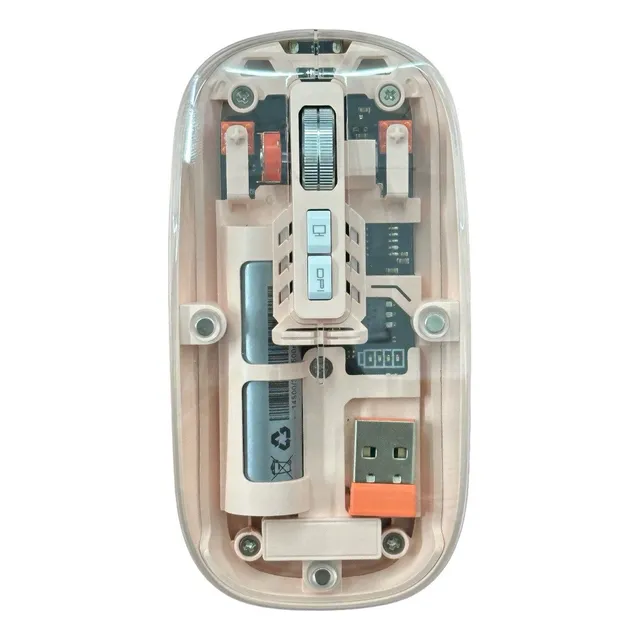 Mouse Inalámbrico Recargable Transparente Bluetooth 2.4ghz