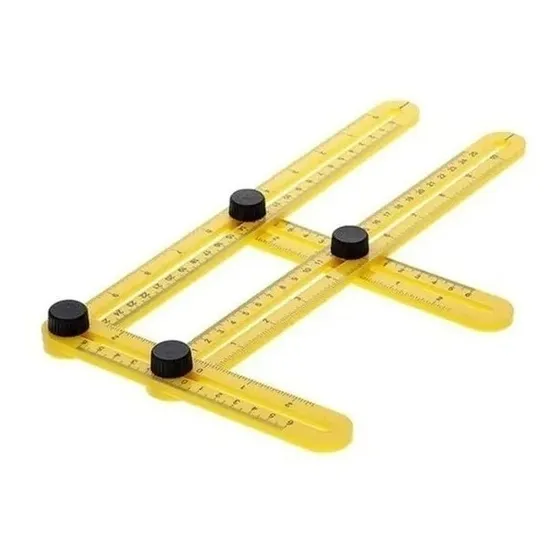 Régua Medidora Esquadro Multi Ângulo - Medir Corte Pisos Etc