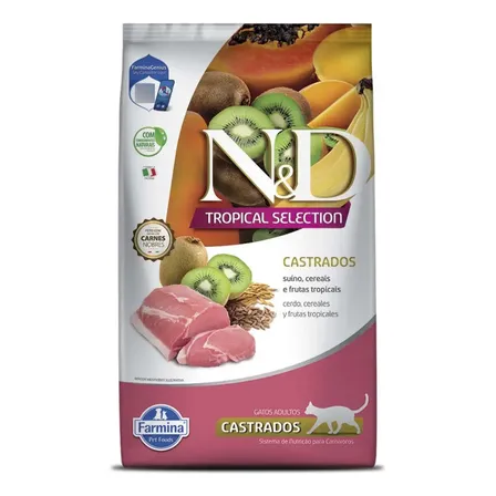 N&d Tropical Gatos Castrados Suíno E Frutas Tropicais 7kg
