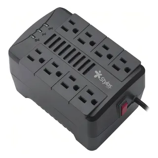 Regulador De Voltaje 8 Contactos Koblenz Rs-1410, Para Hogar Y Oficina, 1410va / 700w, Luz Led, 120 V, Color Negro