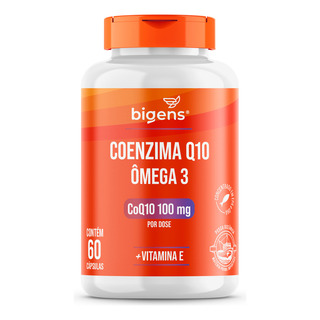 Coenzima Q10 + Ômega 3 Ee + Vit E 60cps | Bigens Sabor Sem Sabor Coenzima Q10 + Ômega 3 Ee + Vit E 60cps | Bigens Sabor Sem Sabor