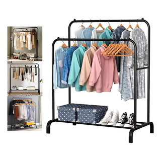 Perchero Vertical Metálico De Doble Capa Para Colgar La Ropa Perchero Vertical Metálico De Doble Capa Para Colgar La Ropa