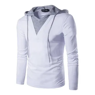 Blusa Masculina Meia Estação Manga Longa Com Capuz Blusa Masculina Meia Estação Manga Longa Com Capuz