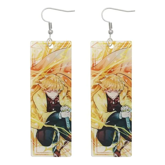 Zarcillos Aretes Acrílicos Zenitsu Agatsuma Demon Slayer