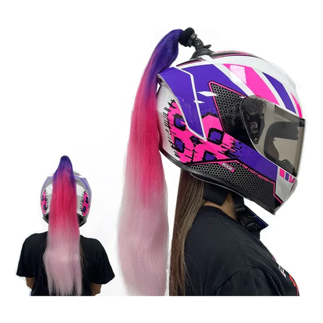 Edge Accesorios Cola Casco Moto Trenzas Clinejas Cresta Lazo