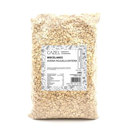 Avena En Hojuela Entera Premium Natural 1kg