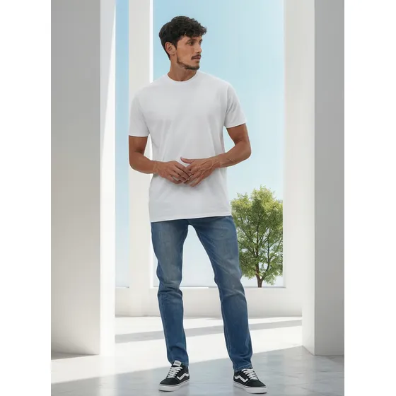 Pantalón De Jean Slim Ufo Spirit Azul 