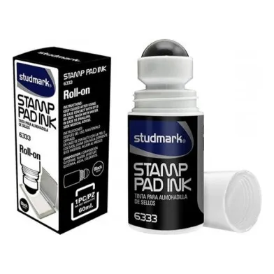 Tinta Roll On Para Almohadilla Color Negro Studmark  60ml