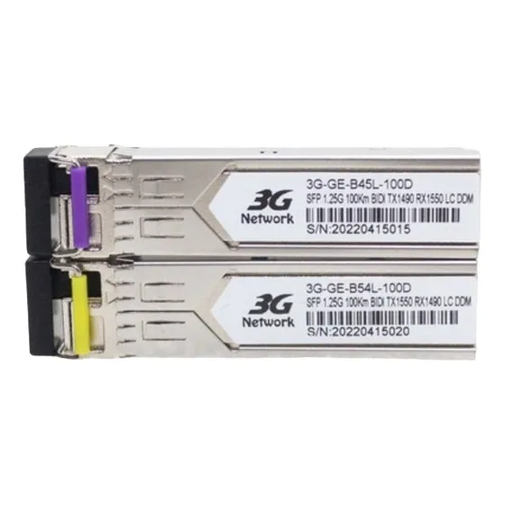 Sfp Transceiver, 1.25g 100km Bidi Tx1490 1550rx Lc Ddm