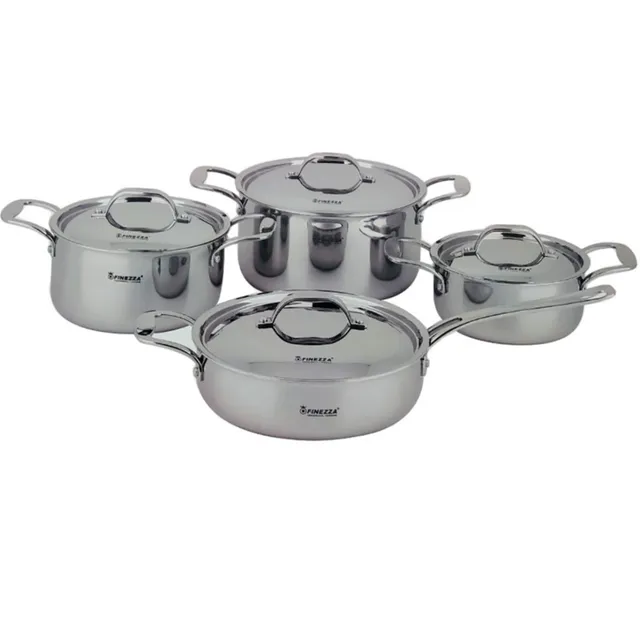 Venecia Set De 8 Pcs Olla Acero Inoxidable 18/10 Finezza 