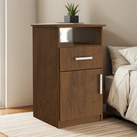 Mesa De Luz 1 Puerta 1 Cajon Y Espacio  -  Amarelo