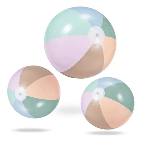 Pack De 12 Pelotas De Playa Inflables De 16″ – Arcoíris Gigantes Para Piscina, Playa Y Fiestas – Diversión Para Niños Y Adultos
