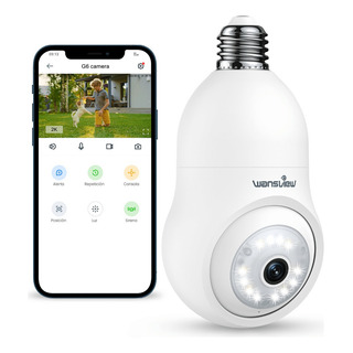 2k Cámara De Seguridad Wifi E27 Socket Interior Con Alarma 2k Cámara De Seguridad Wifi E27 Socket Interior Con Alarma